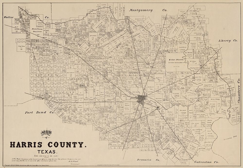 Harris County Texas - Walsh 1879