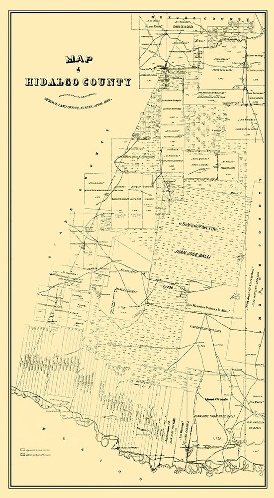 Hidalgo Texas - Land Office 1880
