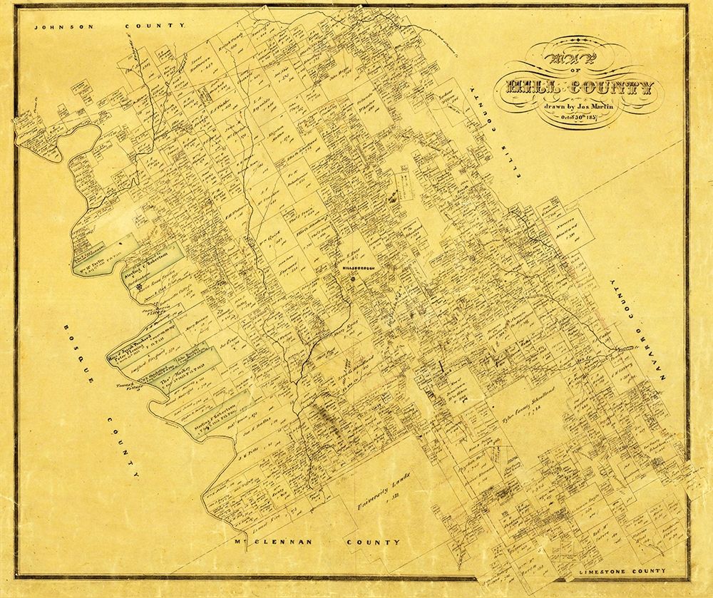 Hill County Texas - Martin 1857