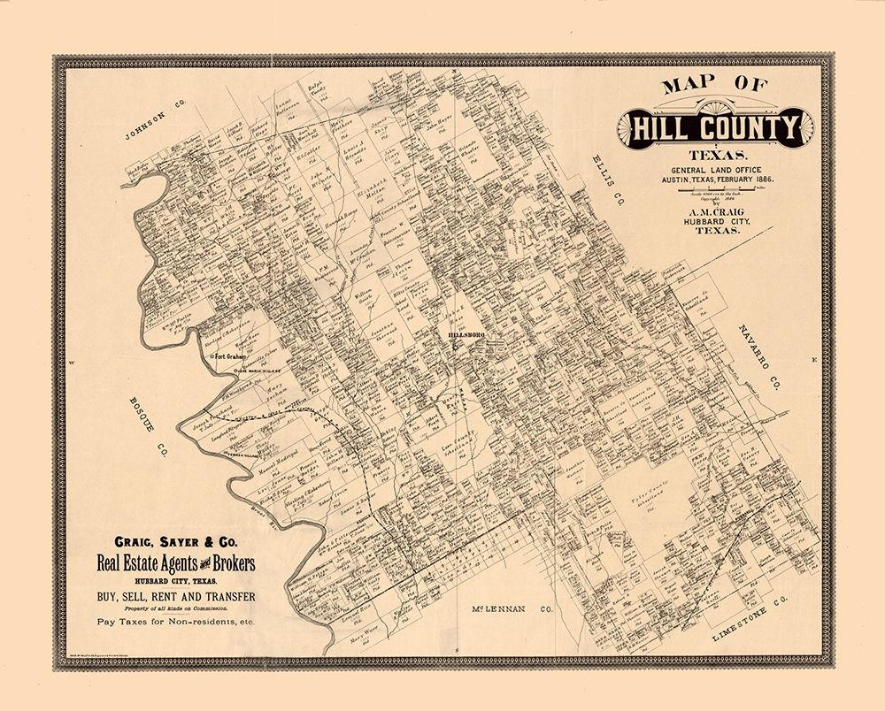 Hill County Texas - Craig 1886