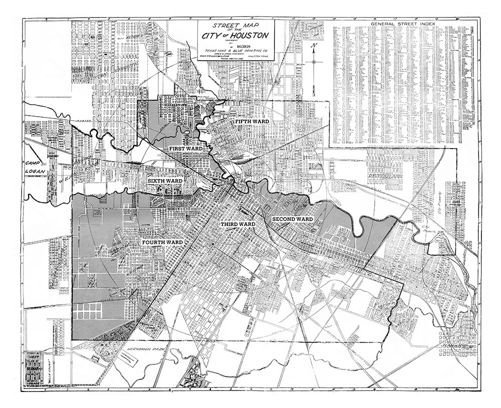 Houston Texas - Blue 1920