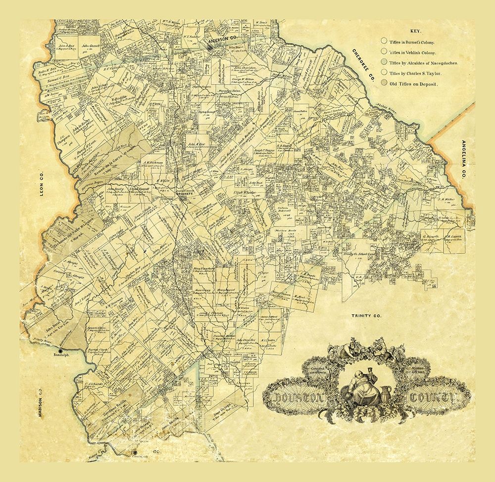 Houston County Texas - 1868