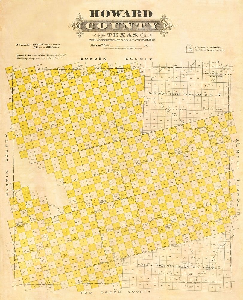 Howard County Texas - Marshall 1870