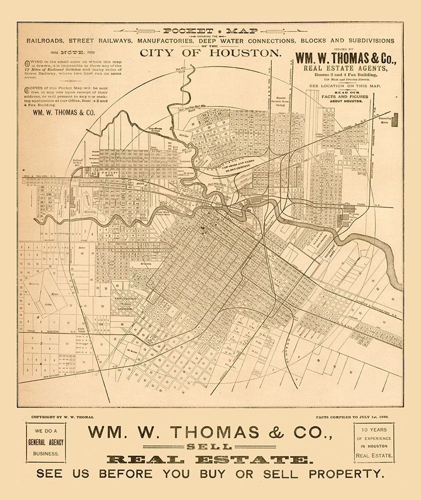 Houston Texas - Thomas 1890