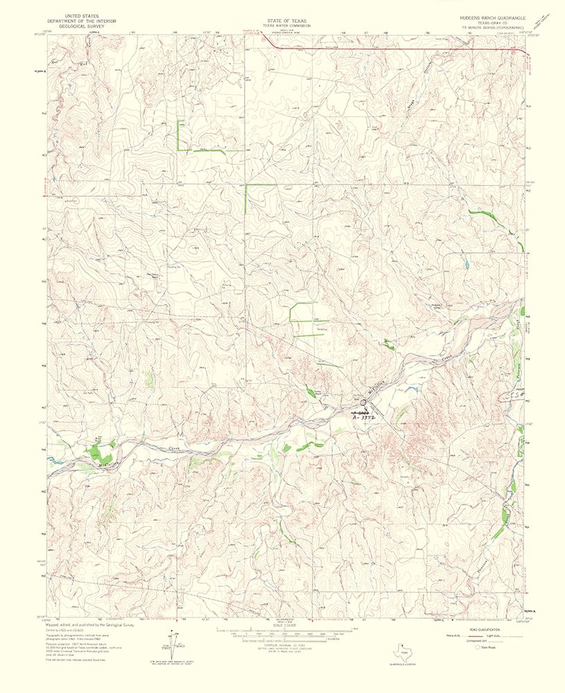 Hudgens Ranch Texas Quad - USGS 1965