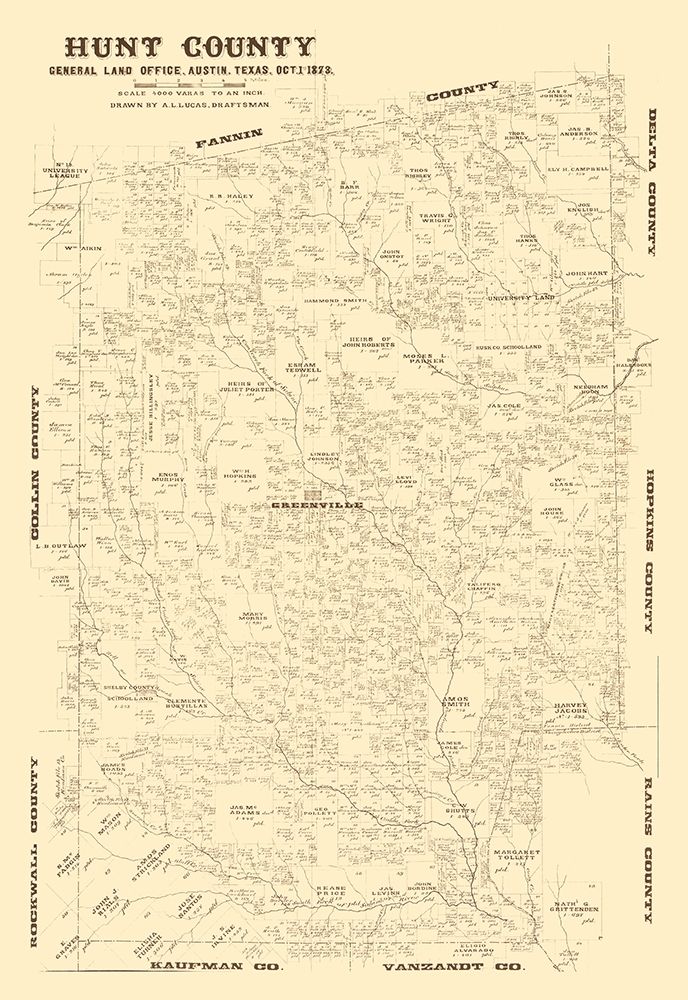 Hunt County Texas - Lucas 1873