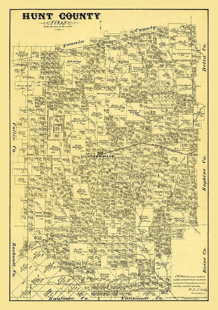 Hunt County Texas - Walsh 1879