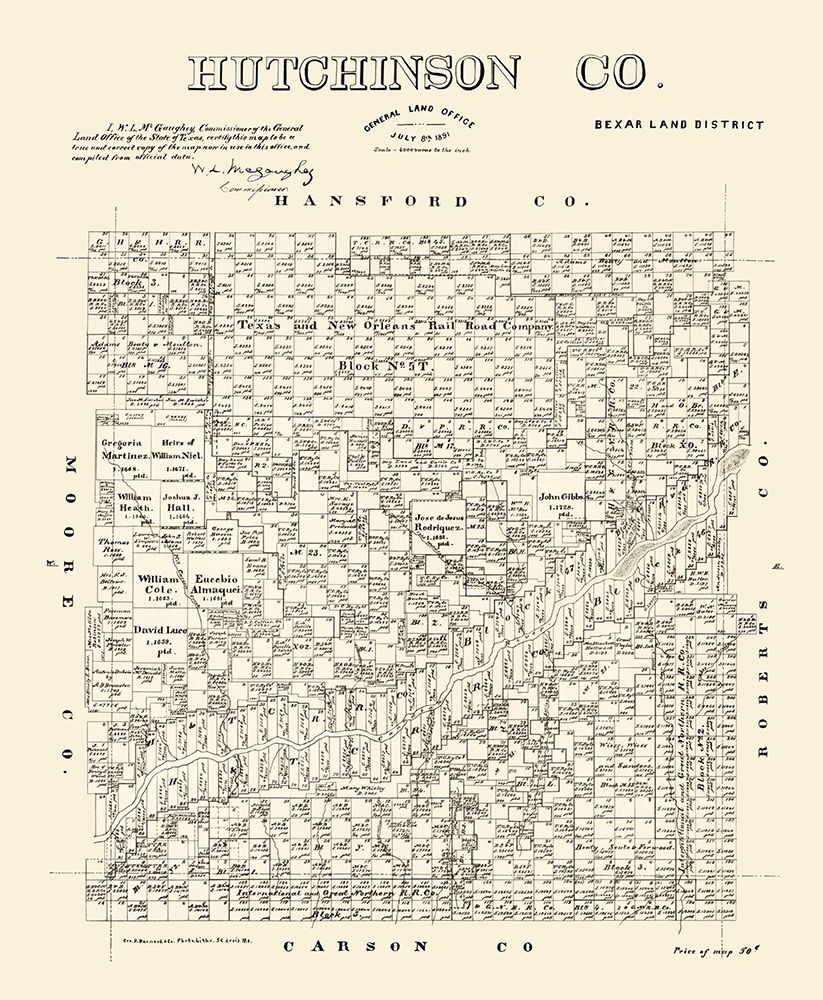 Hutchinson County Texas - McGaughey 1891