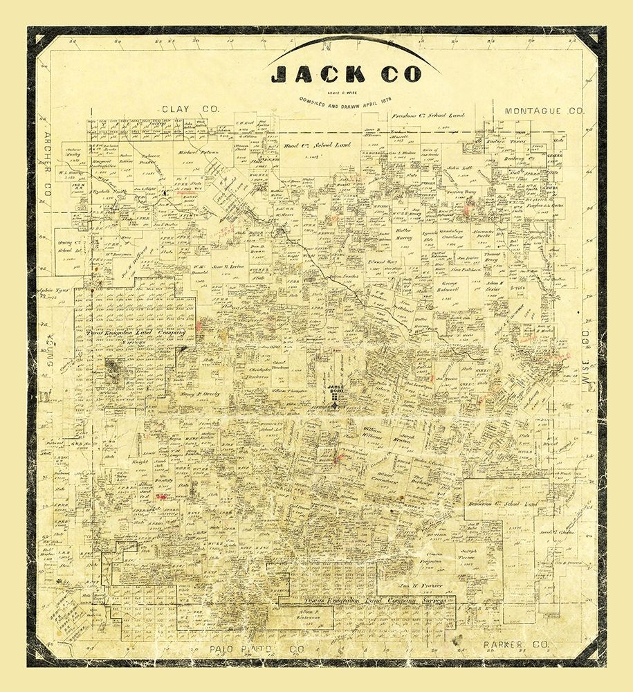 Jack County Texas - Wise 1878
