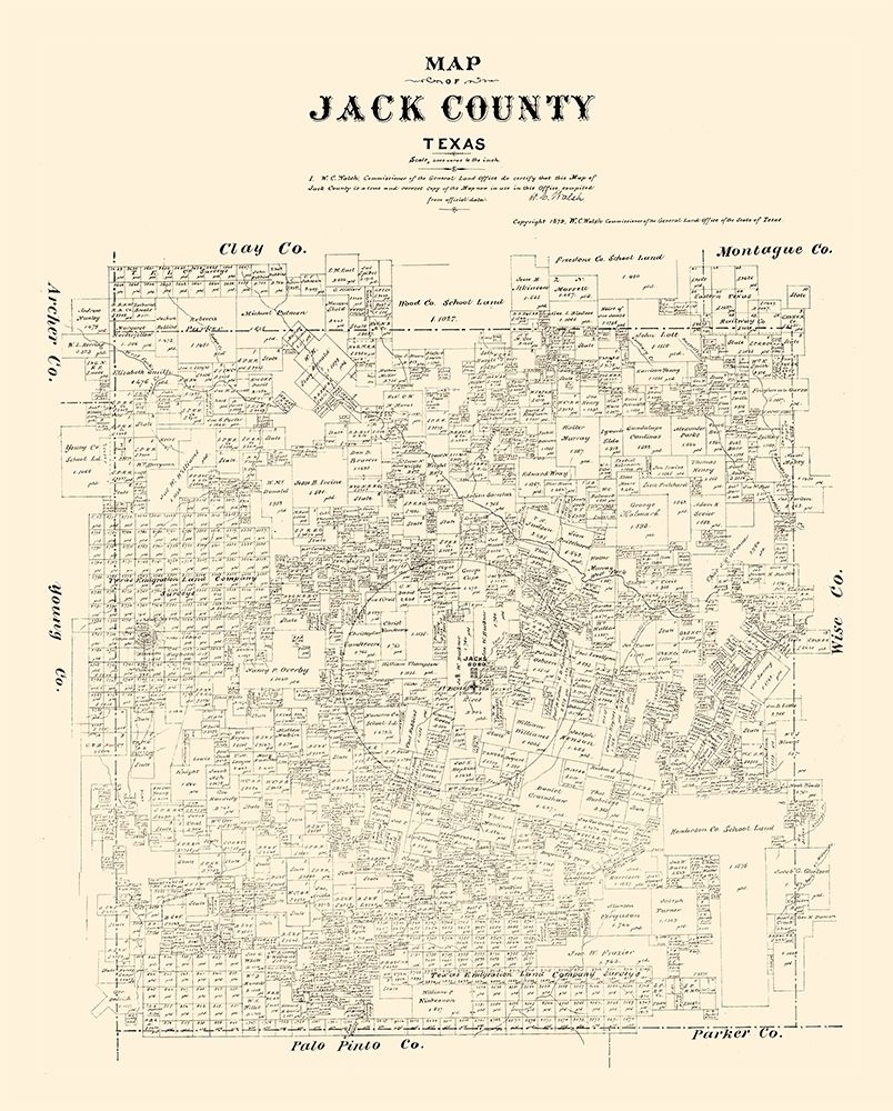 Jack County Texas - Walsh 1879