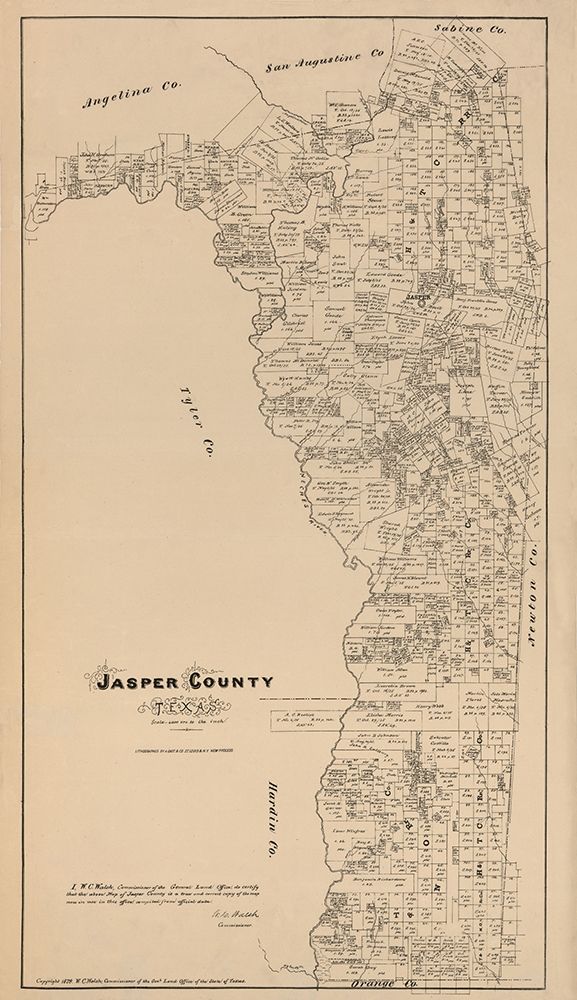 Jasper County Texas - Walsh 1879