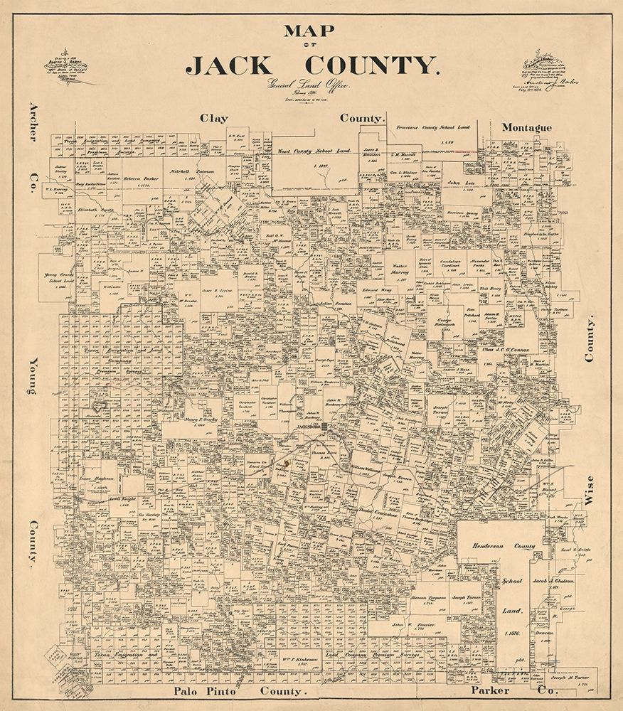Jack County Texas - Baker 1896