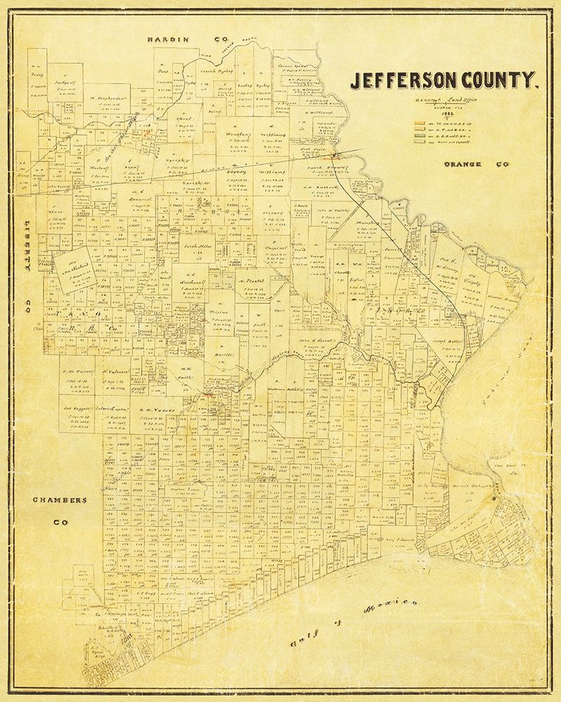 Jefferson Texas Landowner - Land Office 1882