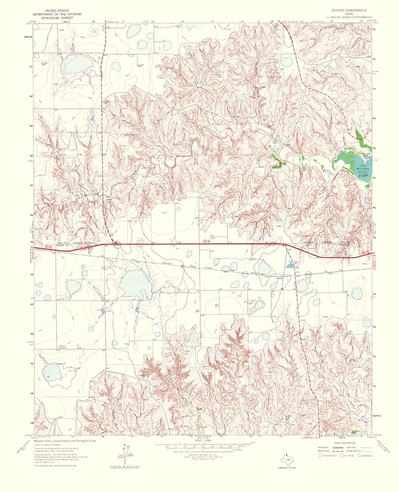 Jericho Texas Quad - USGS 1967