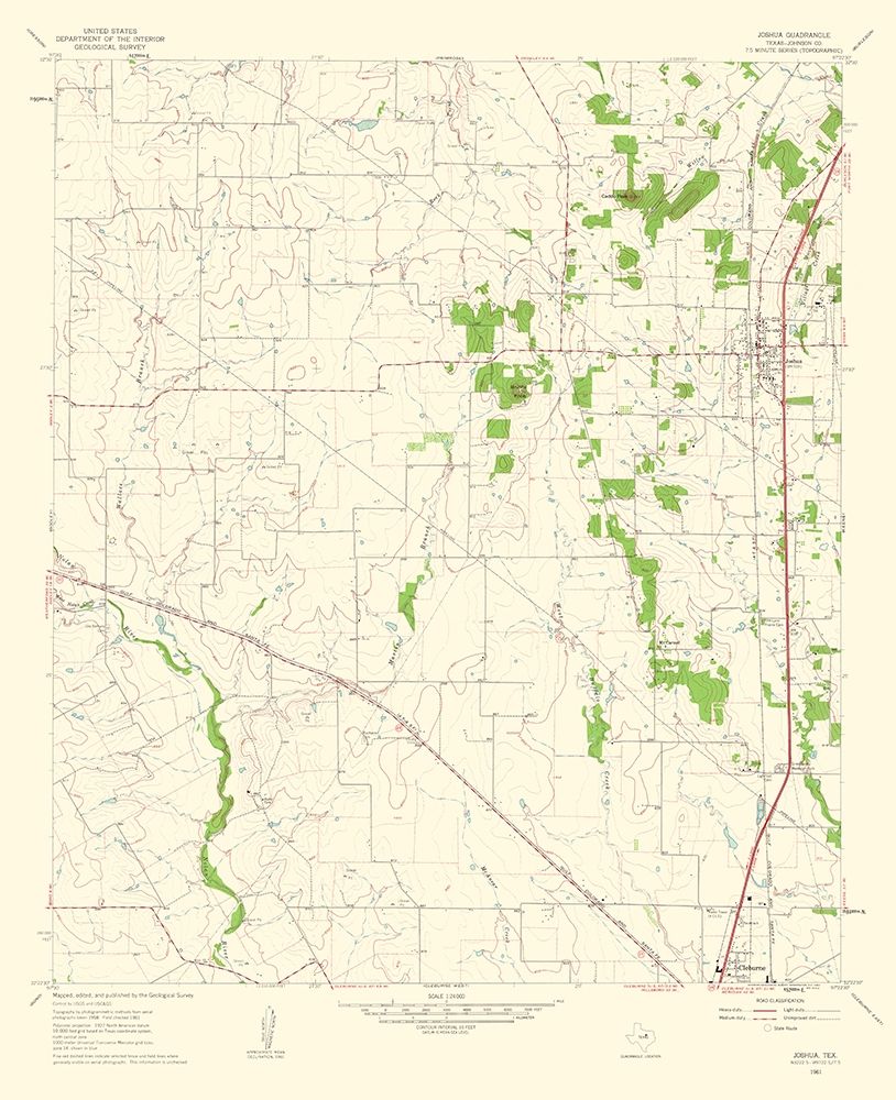 Joshua Texas Quad - USGS 1963