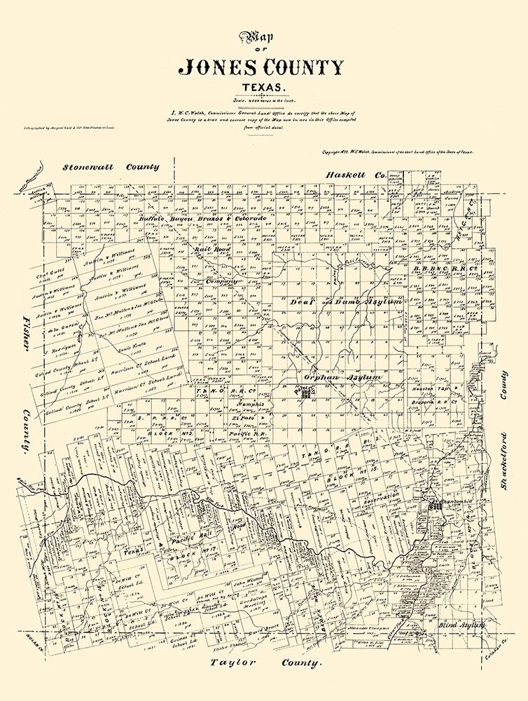 Jones County Texas - Walsh 1879