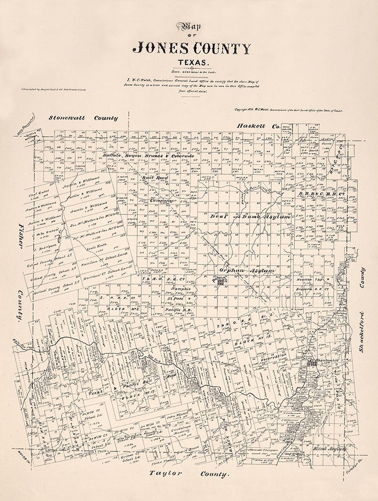 Jones County Texas - Walsh 1879