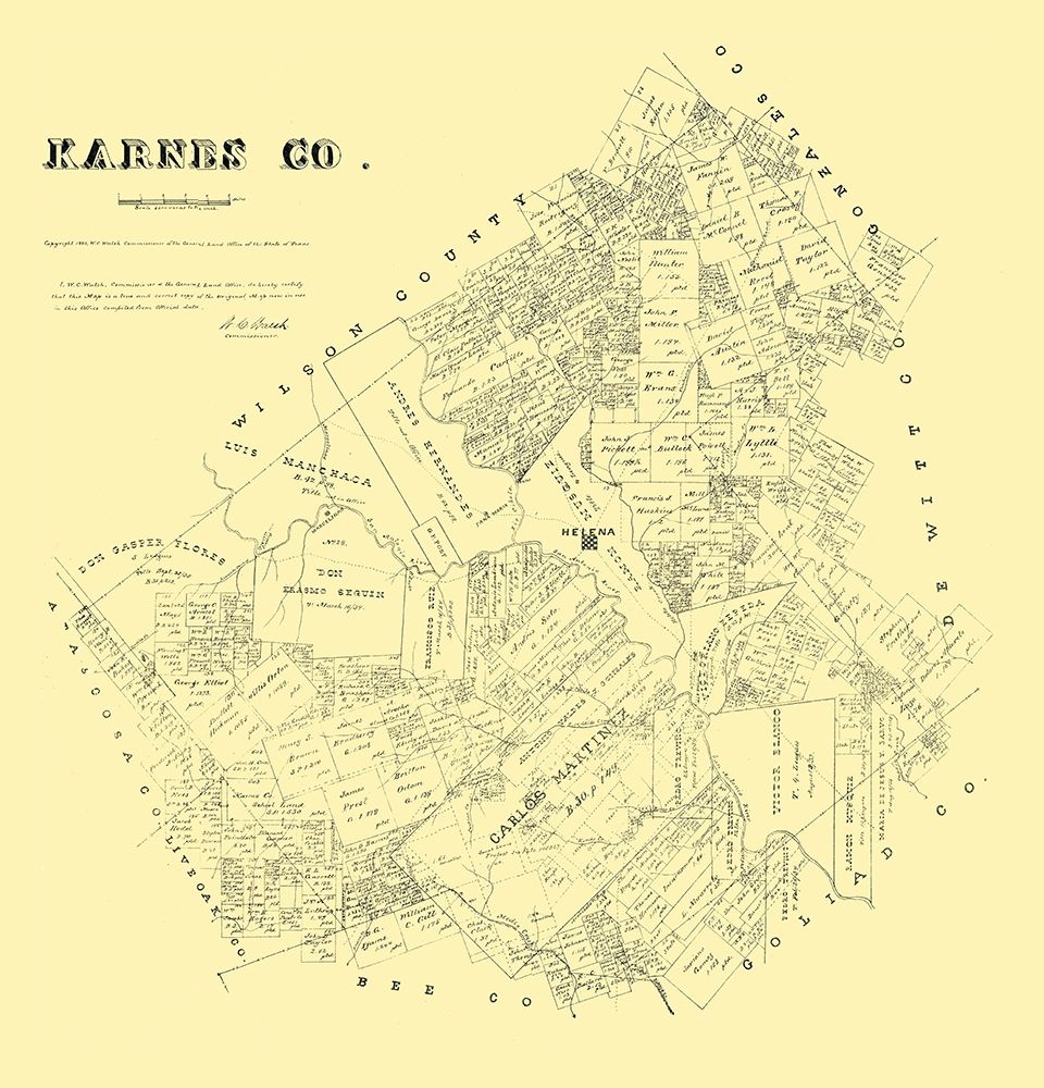 Karnes County Texas - Walsh 1880