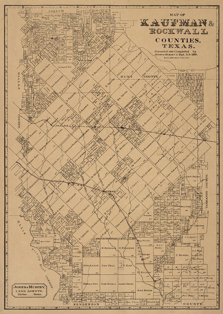 Kaufman County Texas - Jones 1878