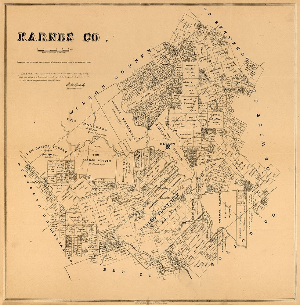 Karnes County Texas - Walsh 1880