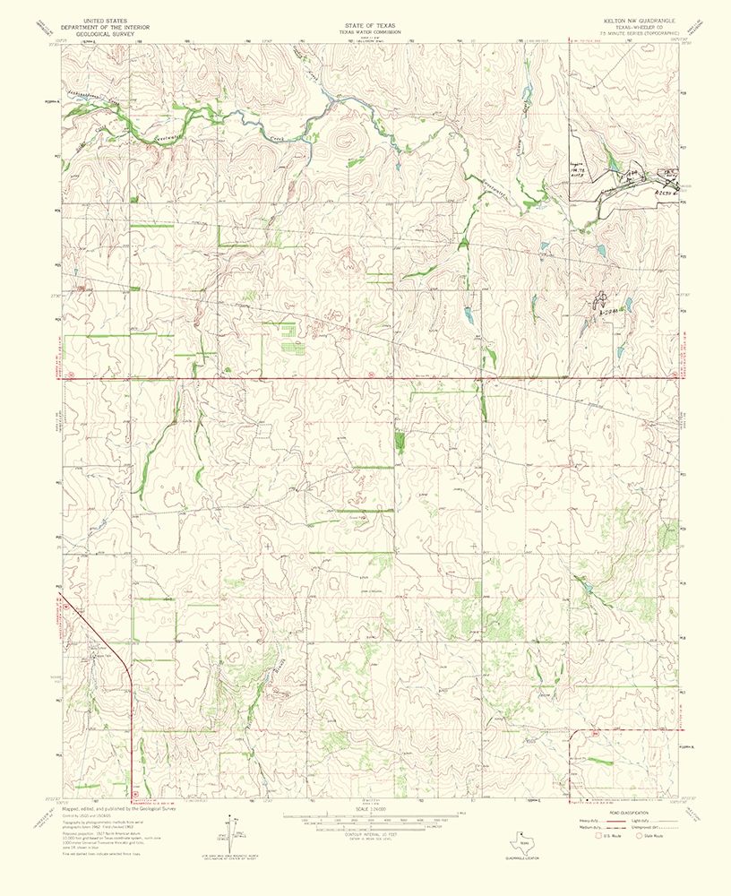 Kelton Northwest Texas Quad - USGS 1965