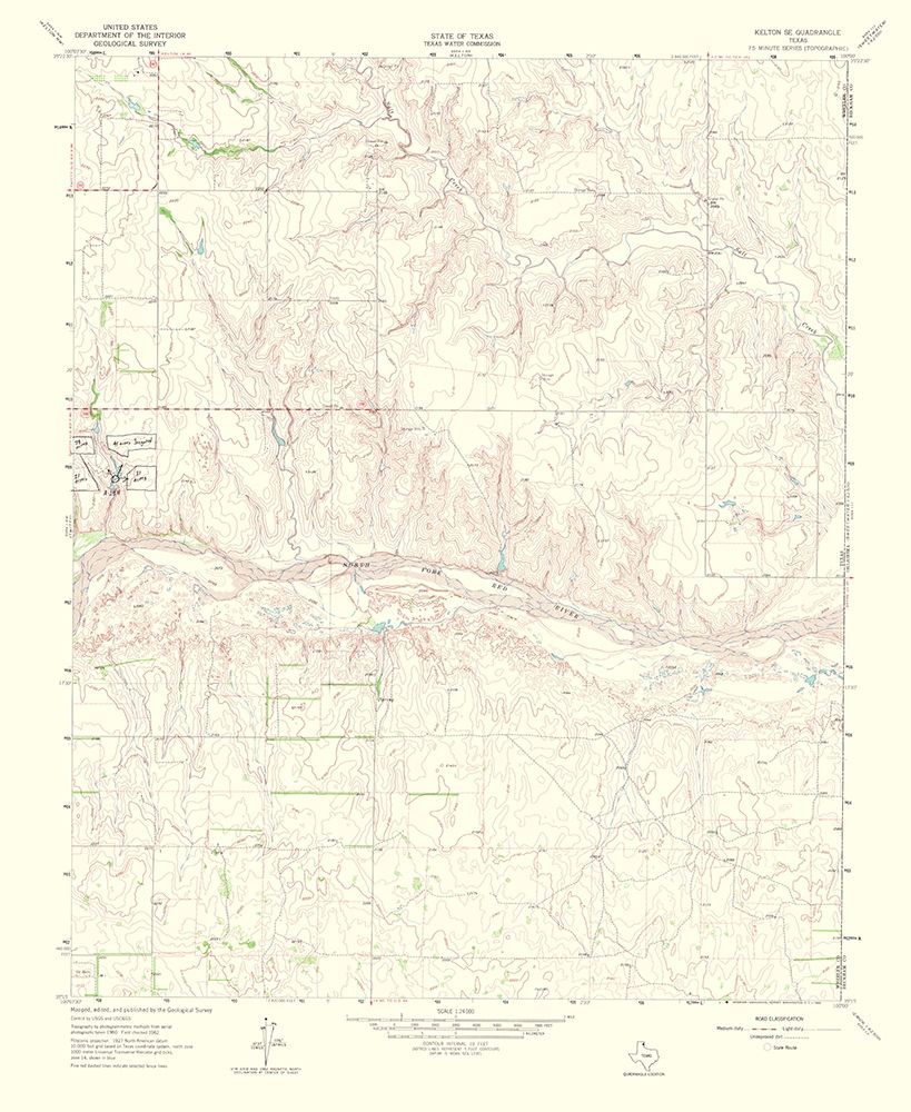 Kelton Southeast Texas Quad - USGS 1965