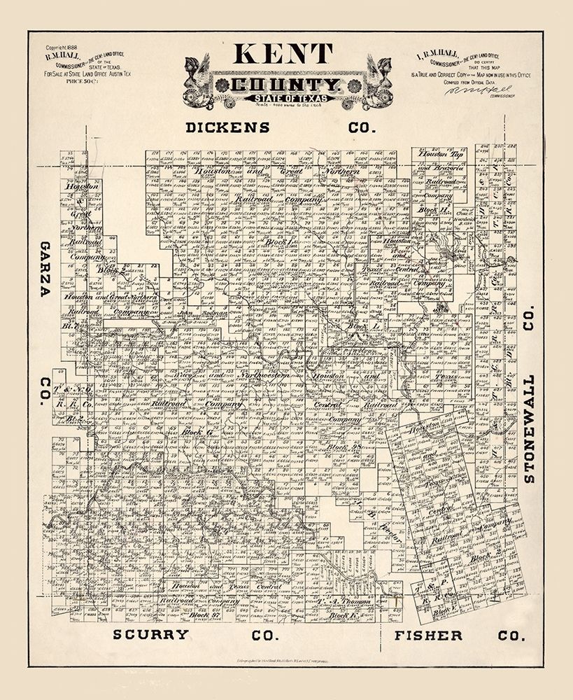 Kent County Texas - Hall 1888