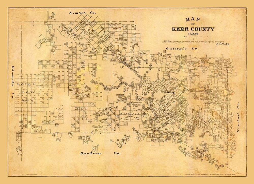 Kerr County Texas - Walsh 1879