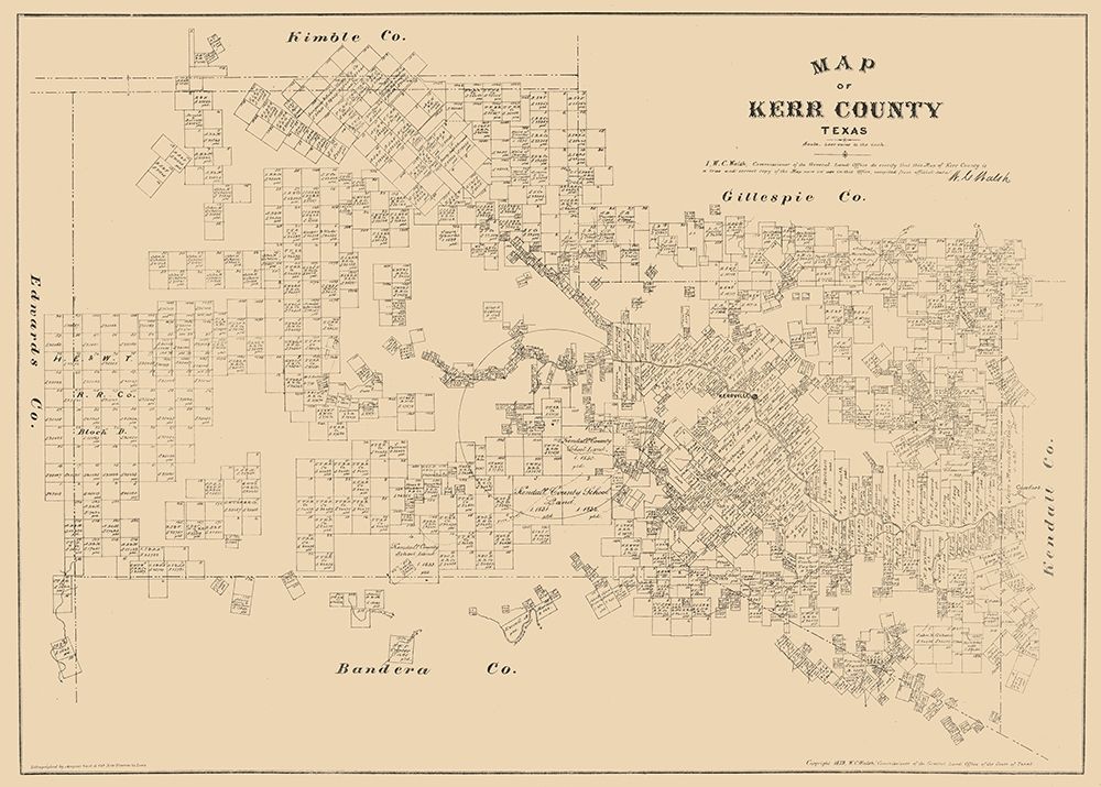 Kerr County Texas - Walsh 1879