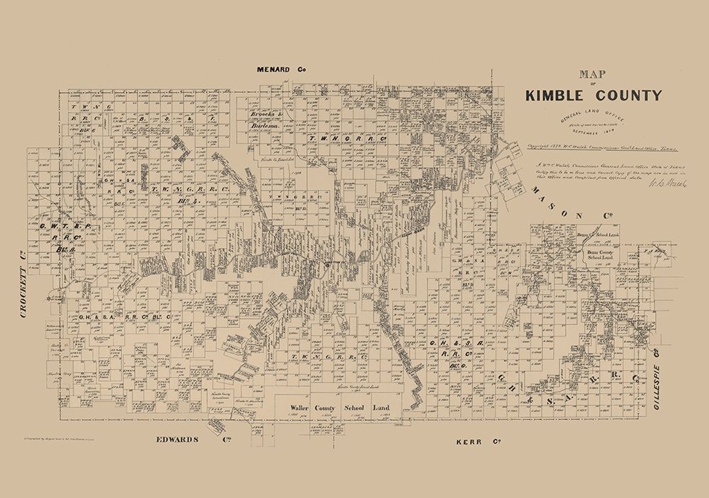 Kimble County Texas - Walsh 1879