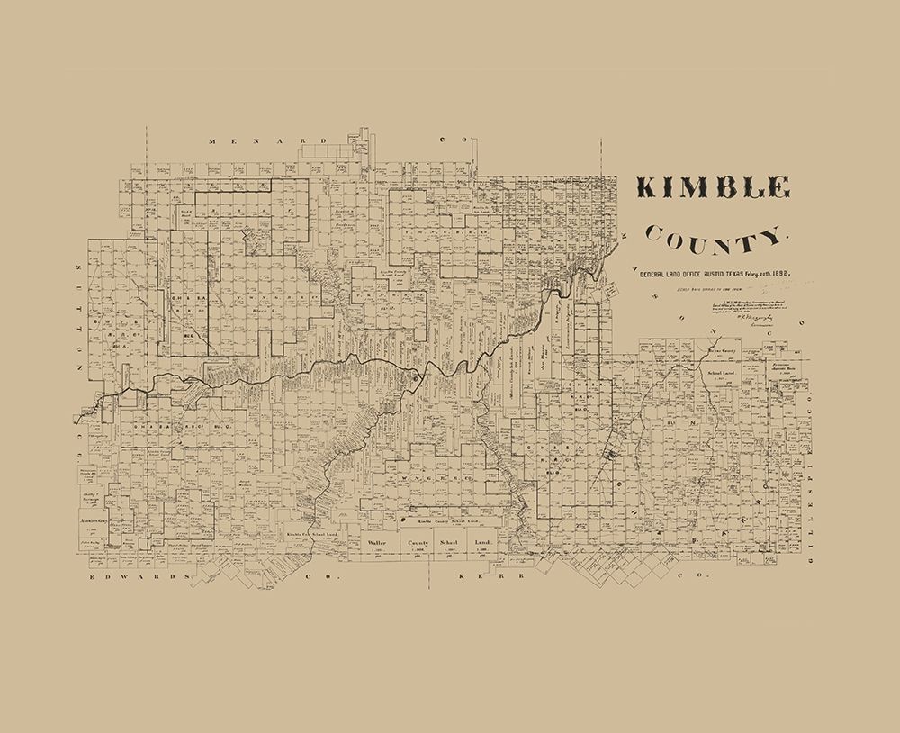 Kimble County Texas - McGaughey 1892