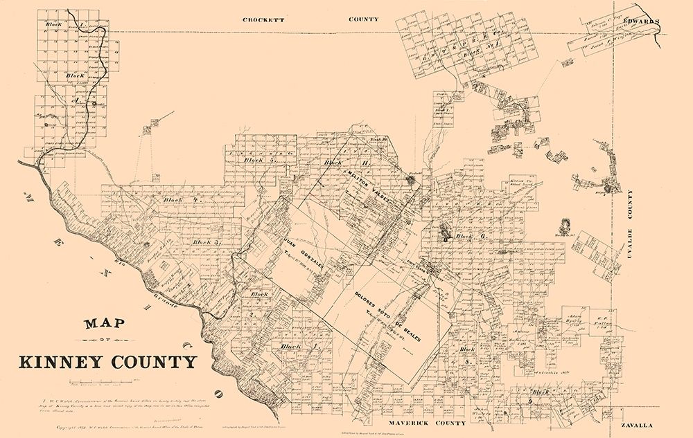 Kinney County Texas - Walsh 1879