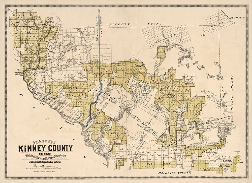 Kinney County Texas - Gast 1884