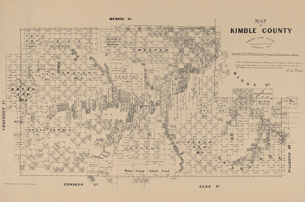 Kimble County Texas - Walsh 1879