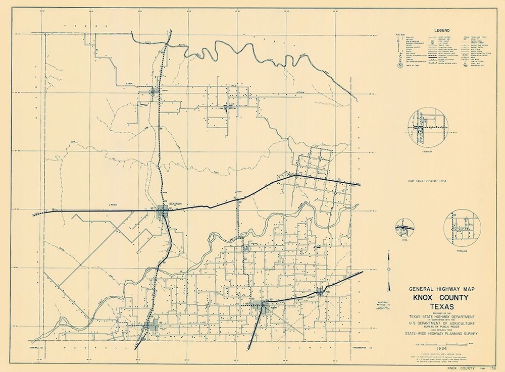 Knox Texas Highway - Highway Dept 1936