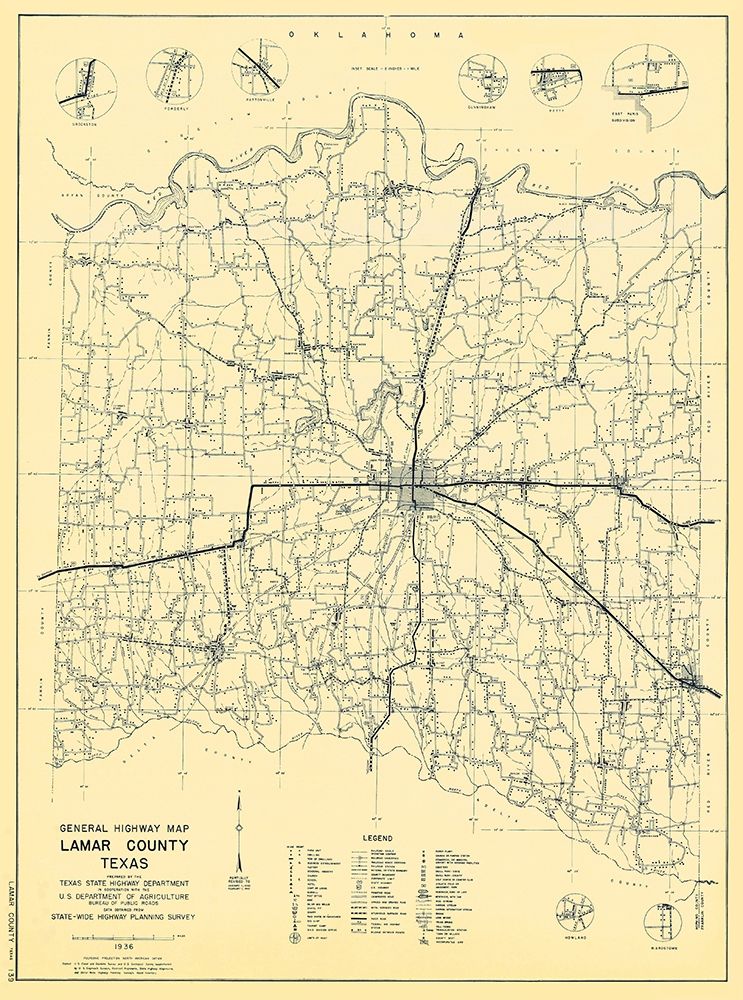 Lamar Texas Highway - Highway Dept 1936