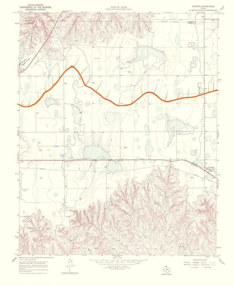 Laketon Texas Quad - USGS 1970
