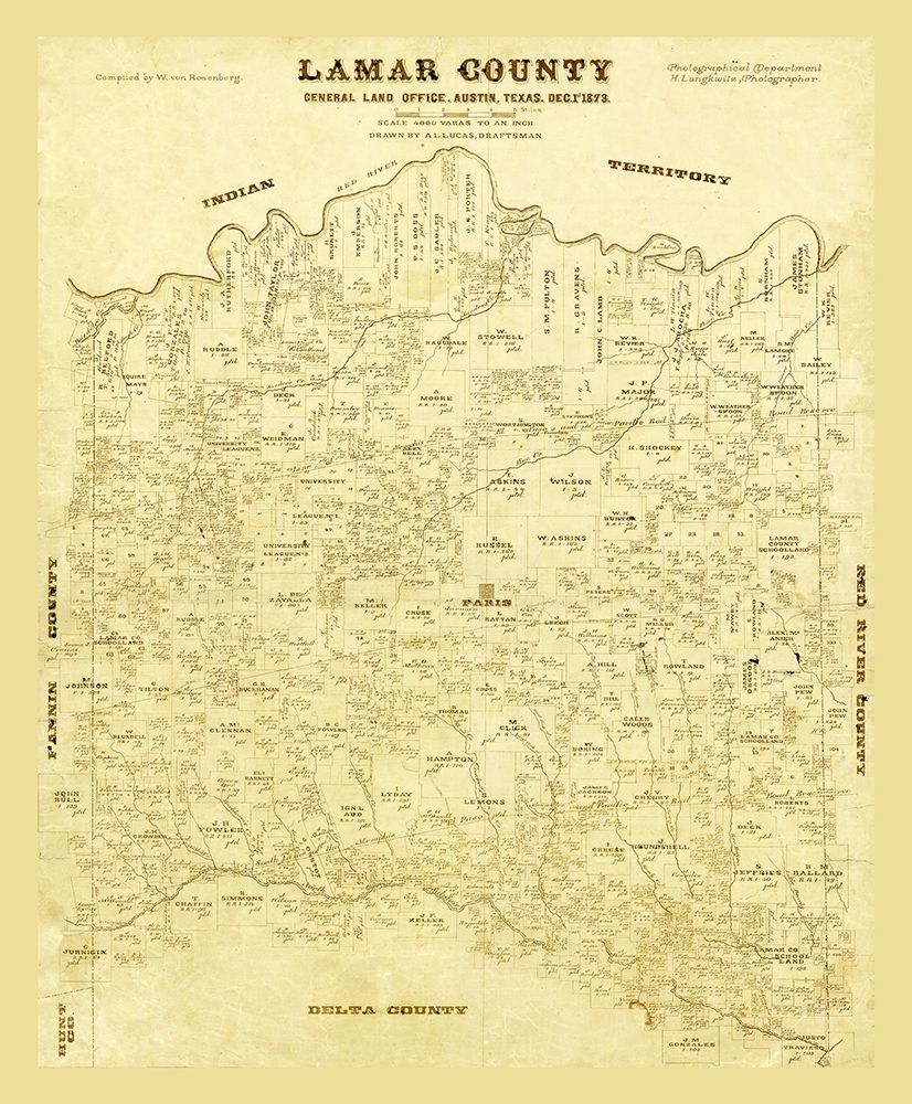 Lamar County Texas - Lucas 1873