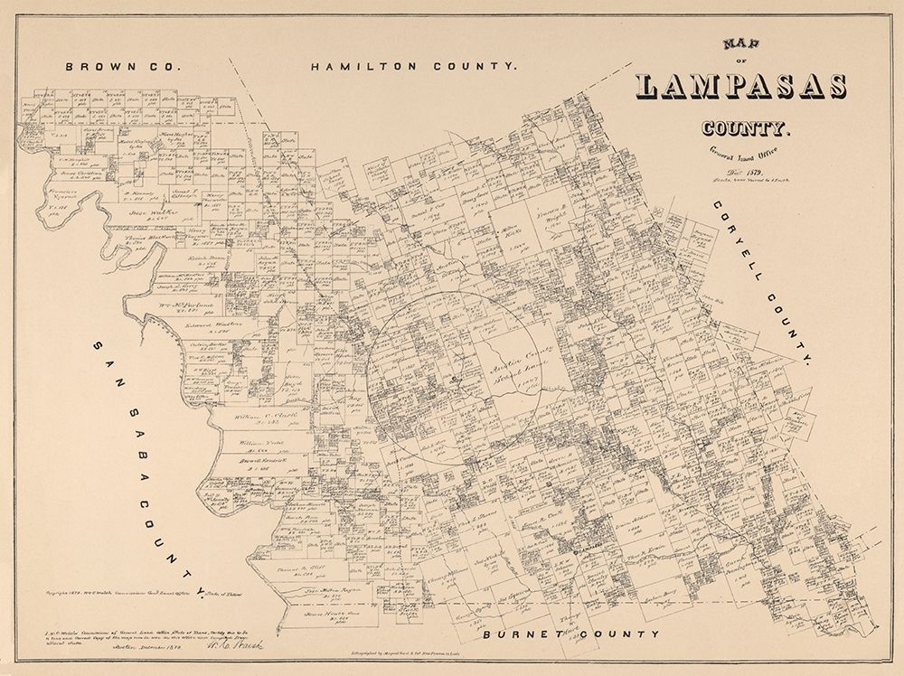 Lampasas County Texas - Walsh 1879