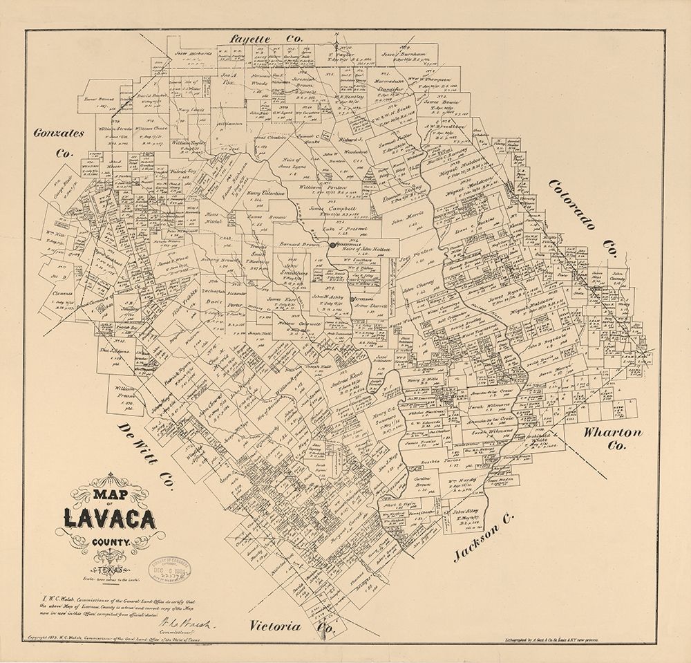 Lavaca County Texas - Walsh 1879
