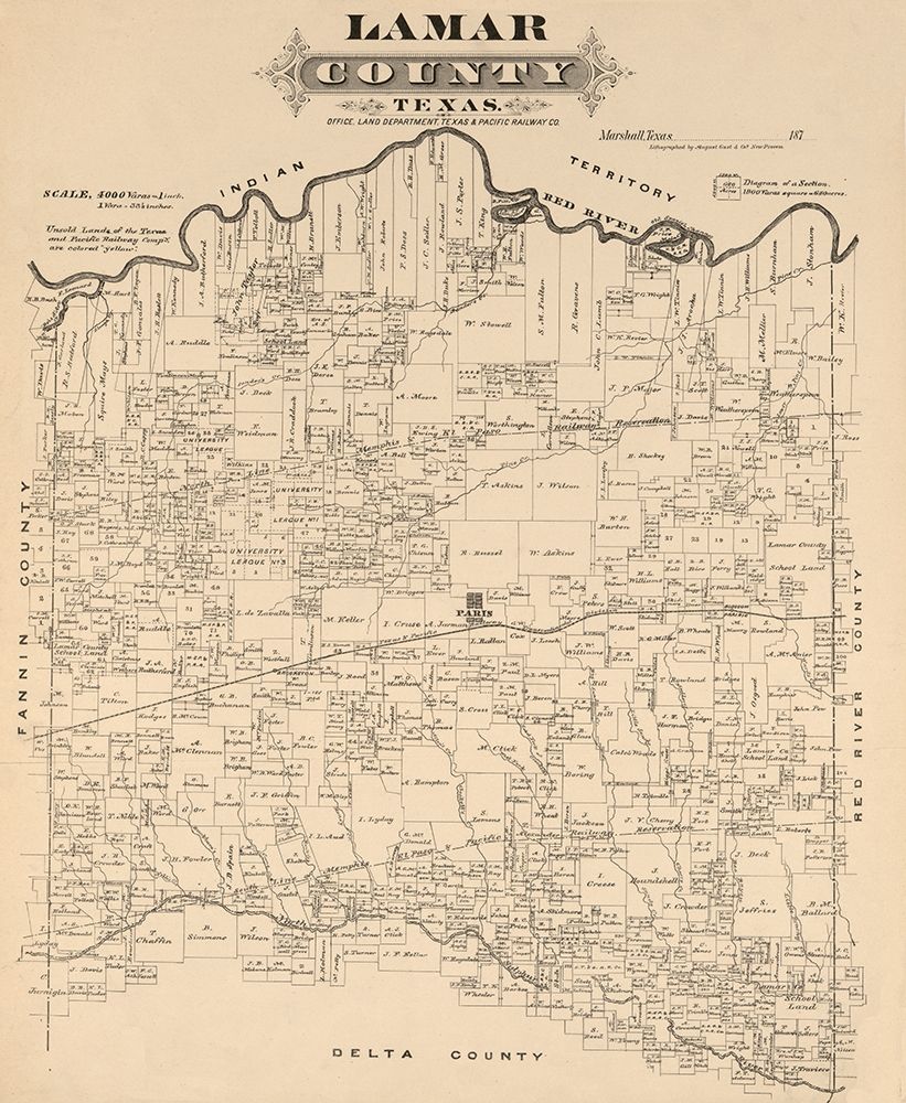 Lamar County Texas - Gast 1870
