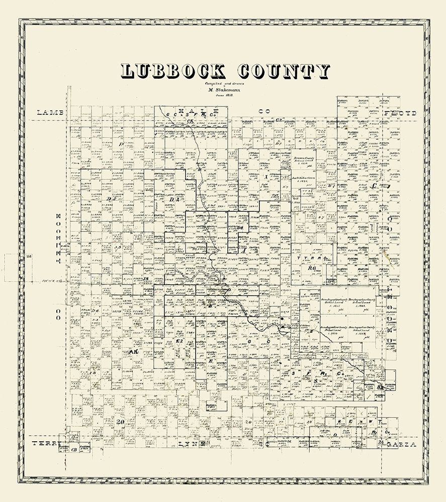 Lubbock County Texas - Stakemann 1879