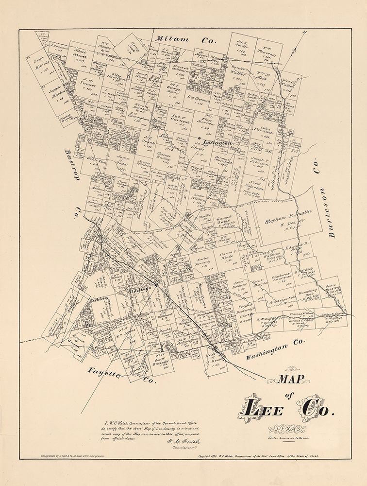 Lee County Texas - Walsh 1879