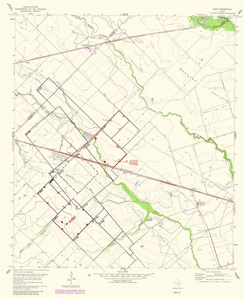 Lissie Texas Quad - USGS 1983