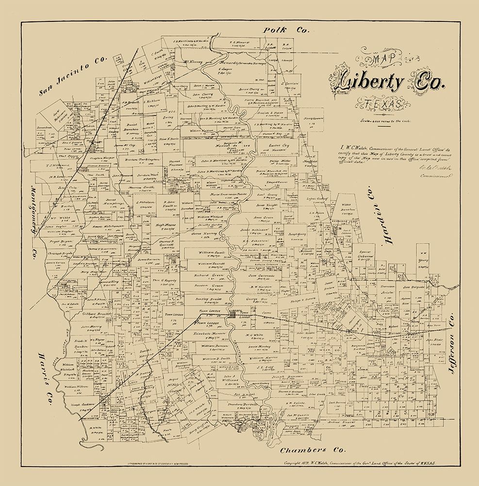 Liberty County Texas - Walsh 1879