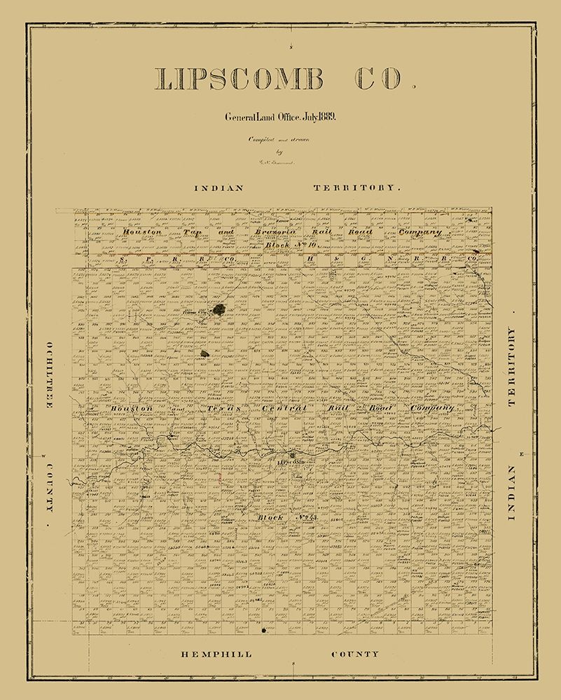 Lipscomb County Texas - Beaumont 1889