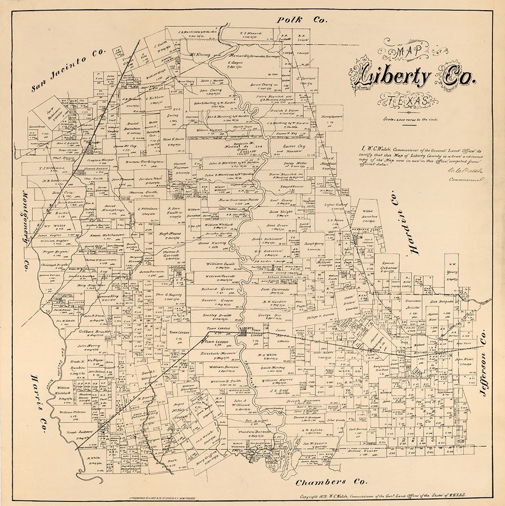 Liberty County Texas - Walsh 1879