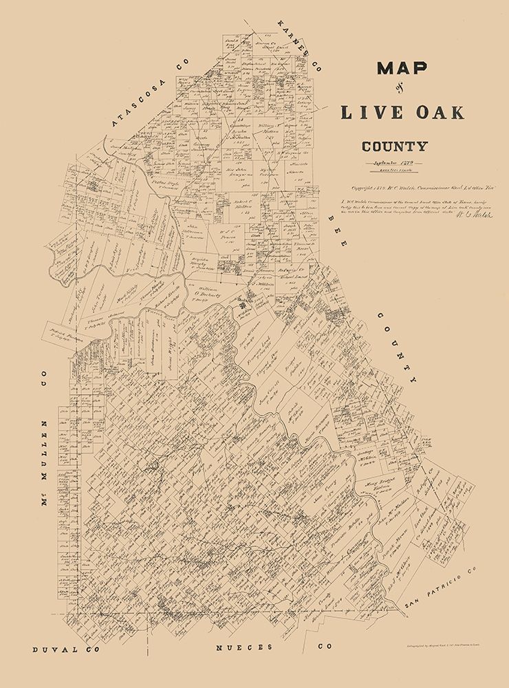 Live Oak County Texas - Walsh 1879