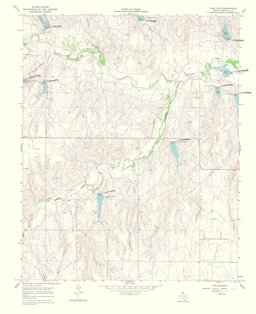 Lake June Texas Quad - USGS 1969