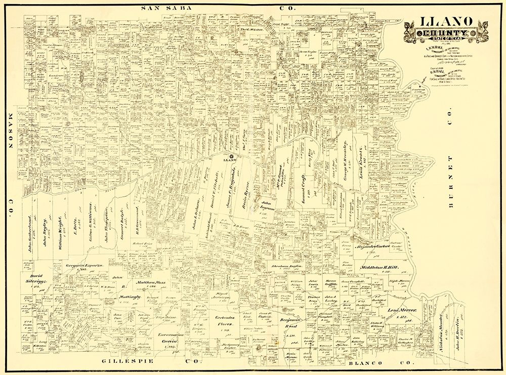Llano Texas Landowner - Gast 1890